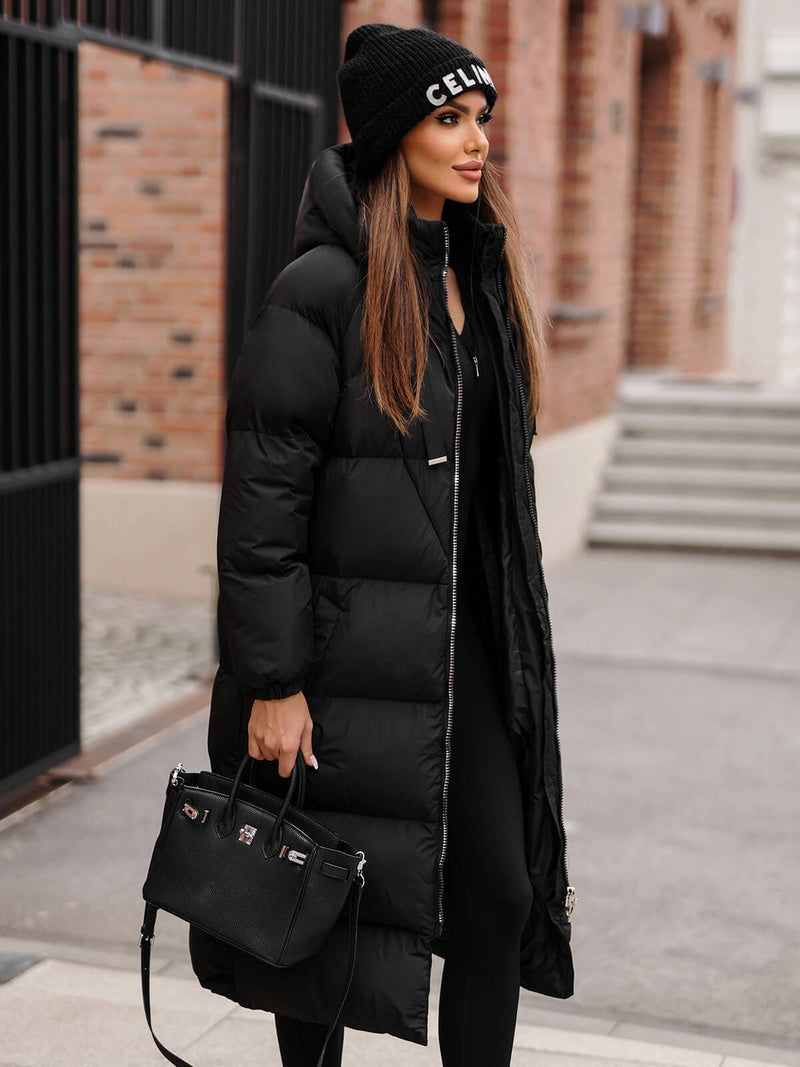 Ciedera Long Quilted Winter Puffer Coat
