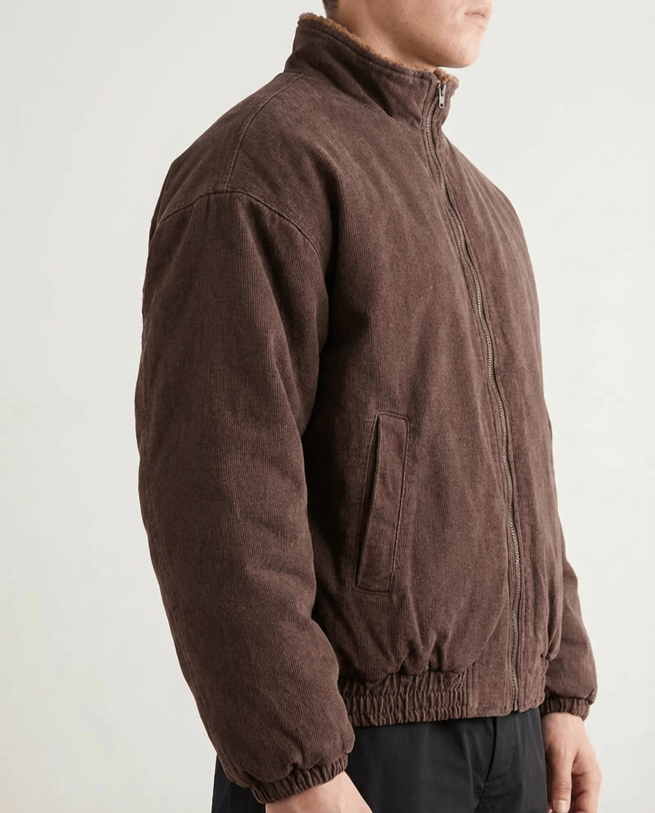 Milan Sherpa‑Lined Bomber Jacket