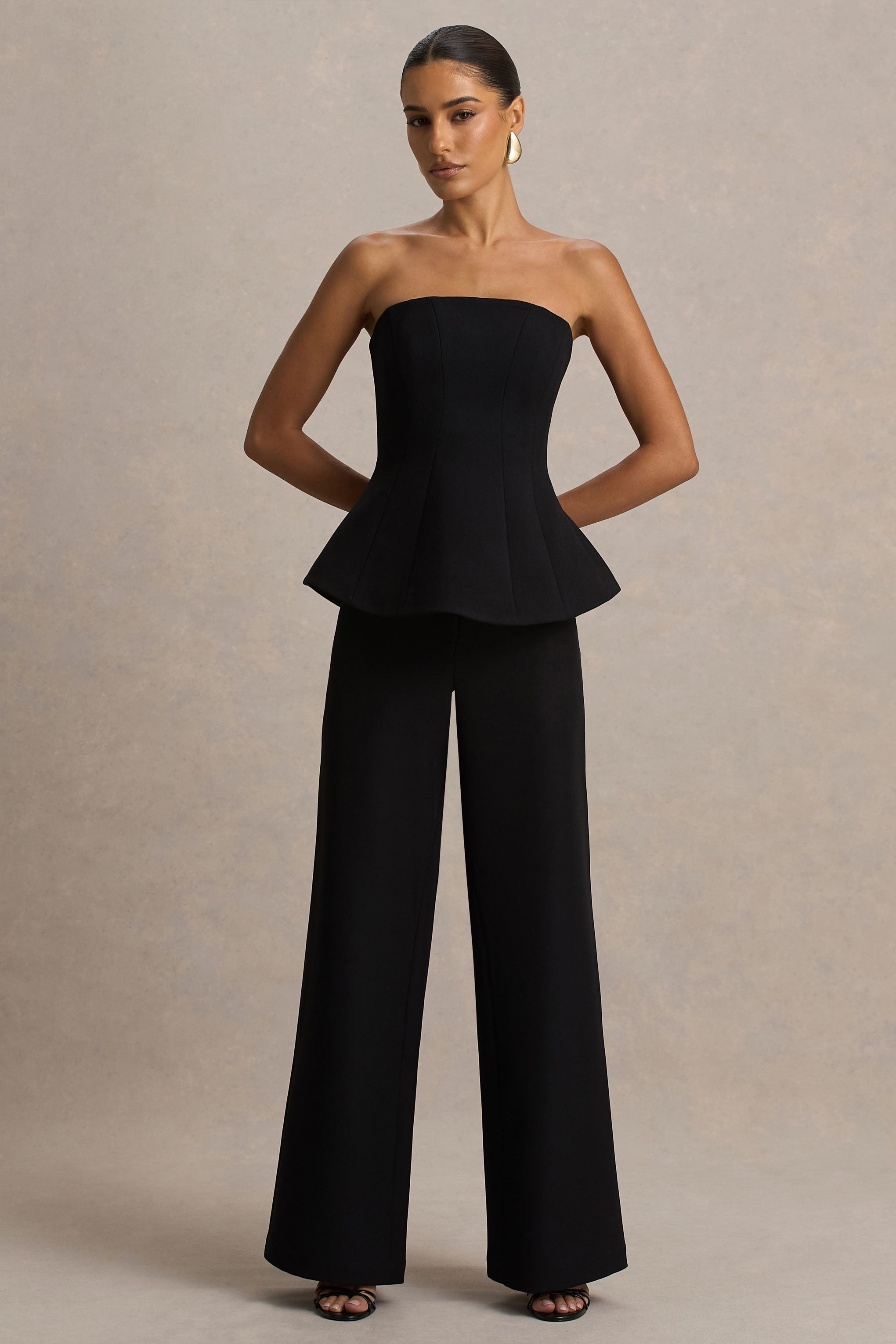 Ciedera Straight-Leg Trousers Black