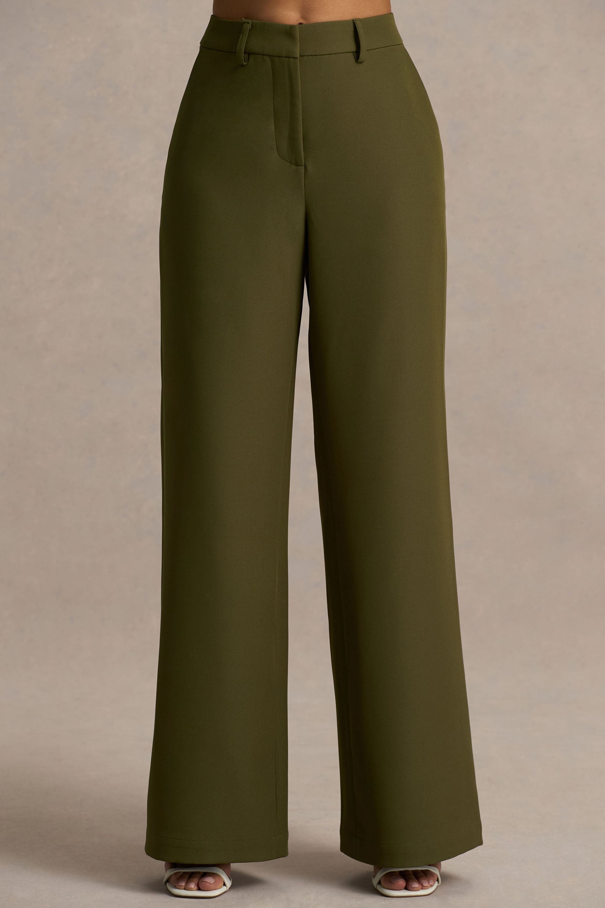 Ciedera Straight-Leg Trousers Olive