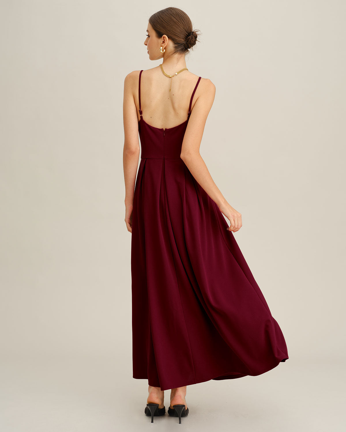 Ciedera Maxi Dress Wine Red