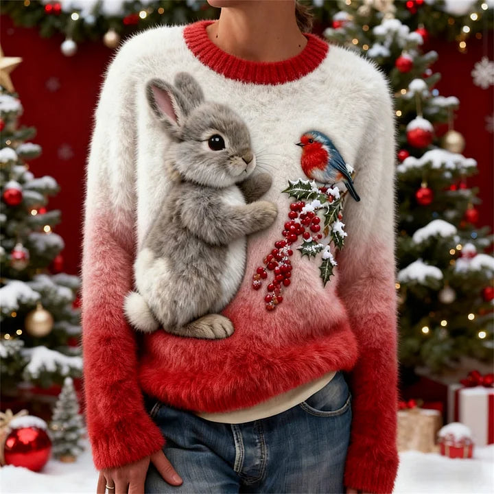 Winter Bunny Knitted Sweater