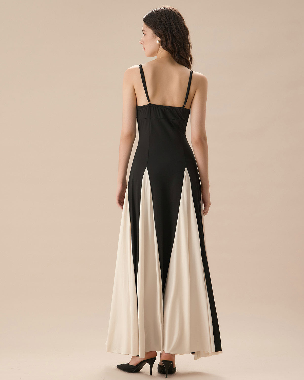Ciedera Maxi Dress Black Contrast