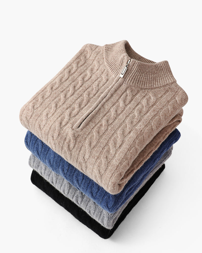 Ciedera Cashmere Woven Half Zip