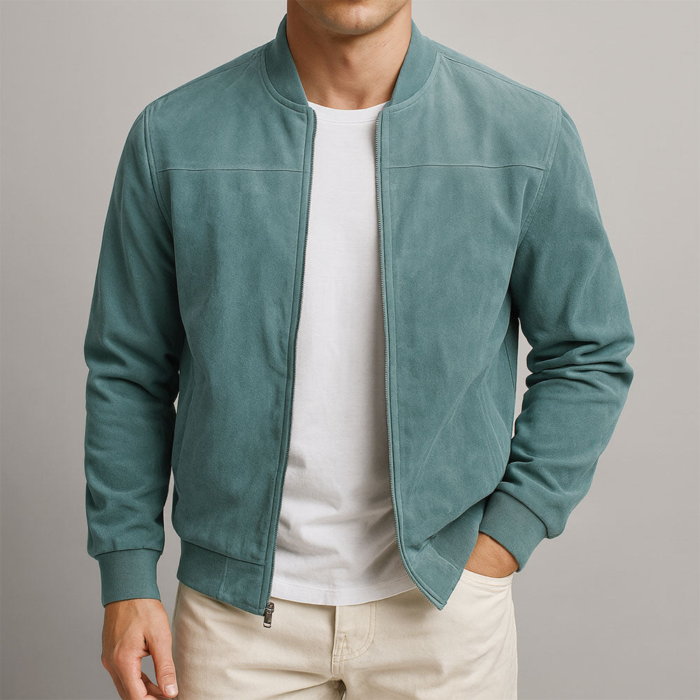 Ciedera Suede Bomber Jacket