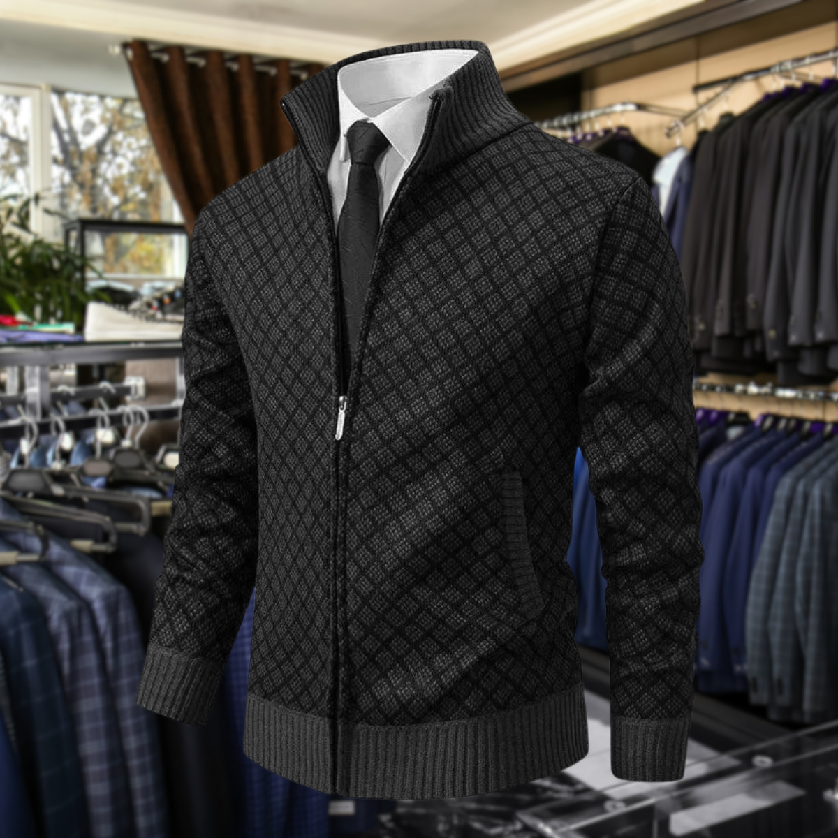 Ciedera Knitted Zip Cardigan