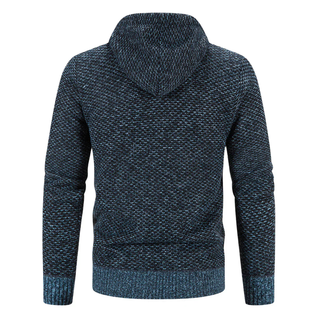 Ciedera Textured Knit Zip Hoodie