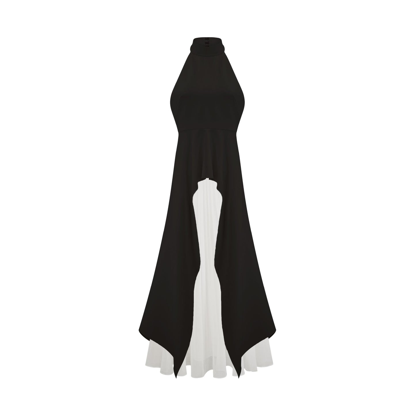 Ciedera Halterneck Layered Maxi Dress