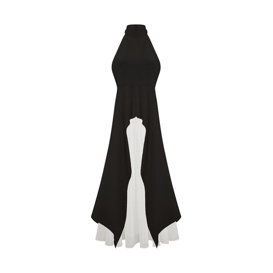 Ciedera Halterneck Layered Maxi Dress