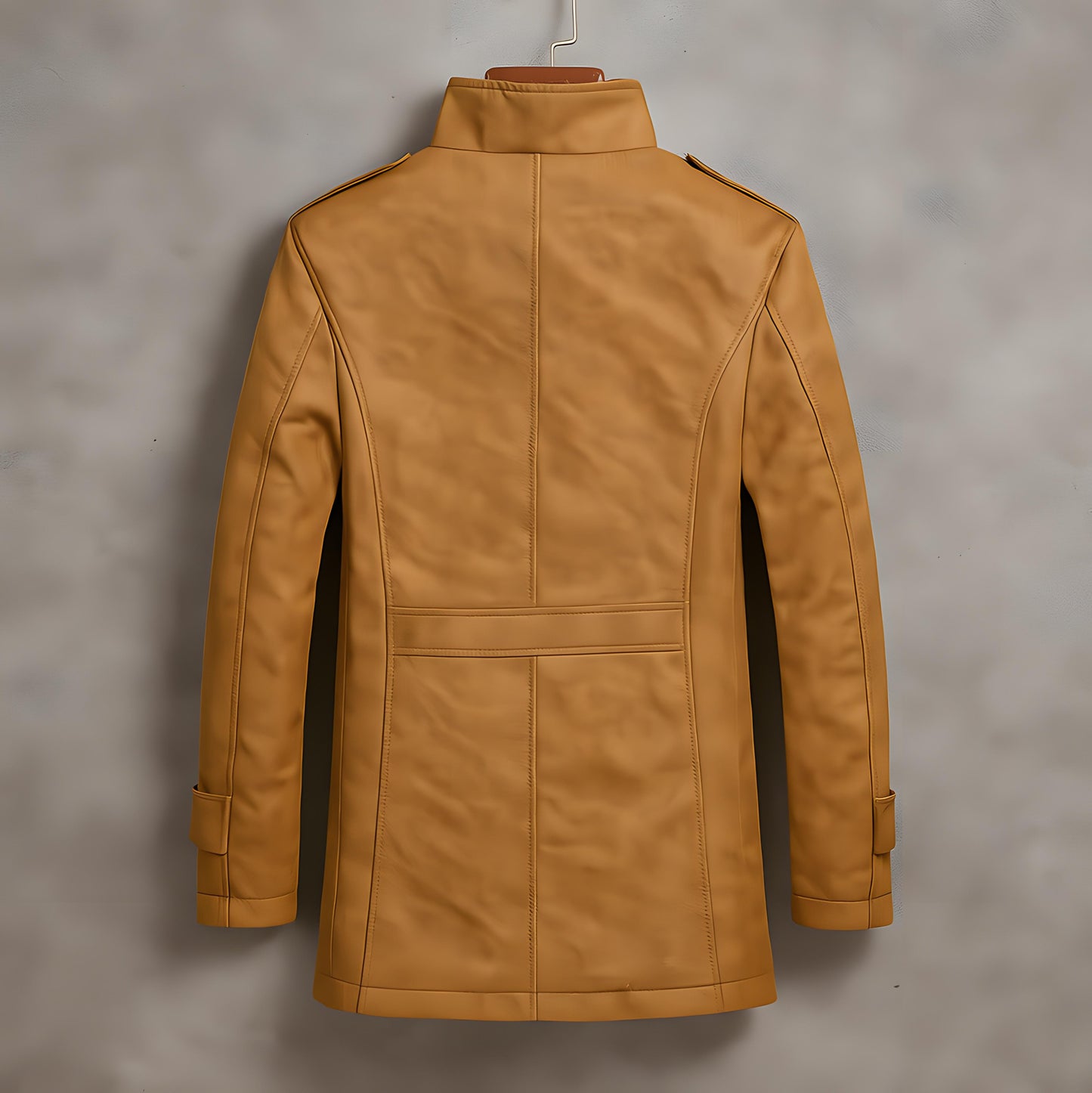 Faux Leather Sherpa-Lined Jacket