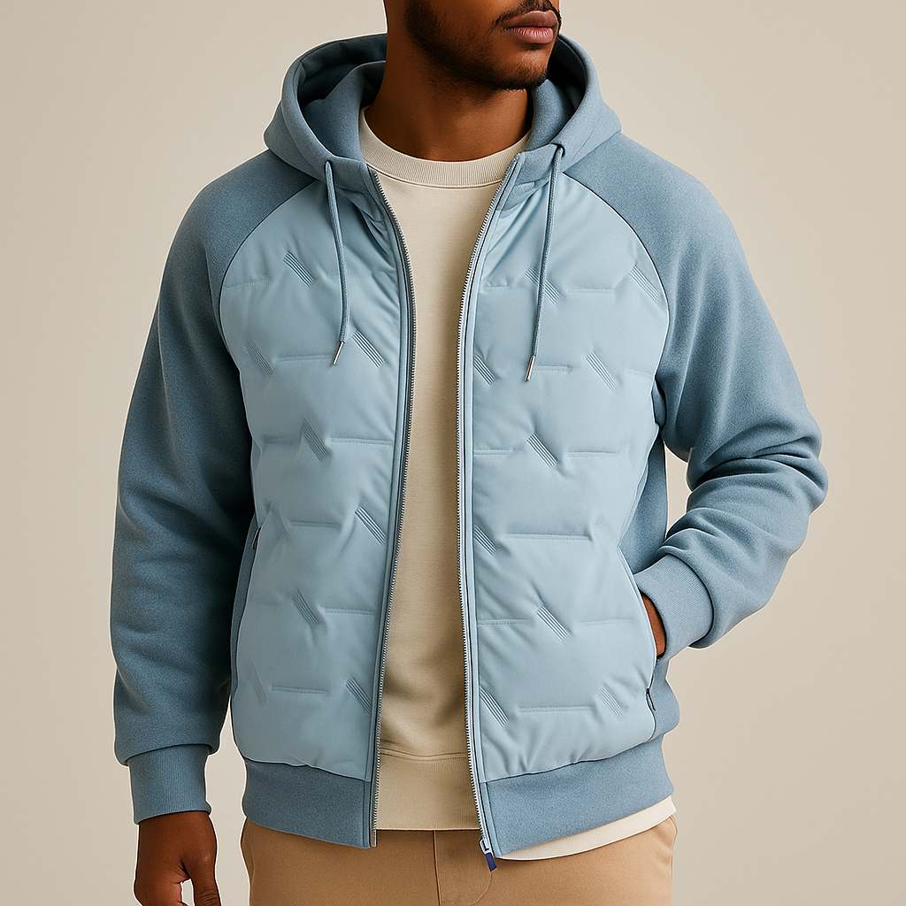 Two-Tone Padded Hooded Jacket