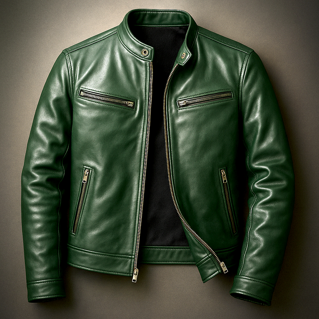 Hudson Classic Leather Biker Jacket