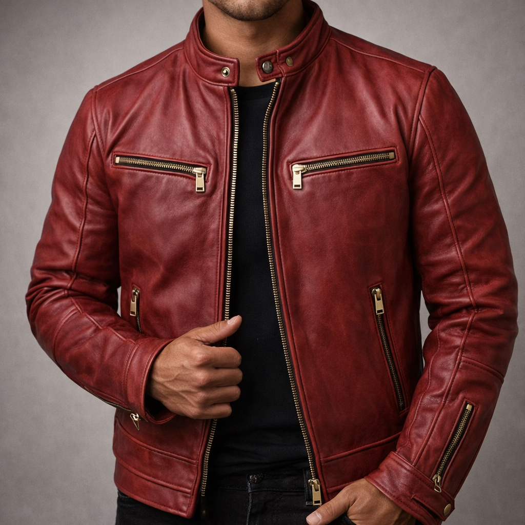 Henley Vintage Leather Jacket