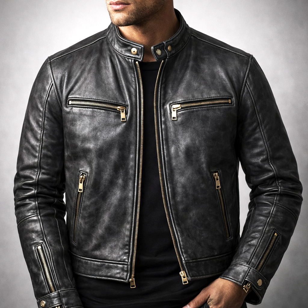 Henley Vintage Leather Jacket