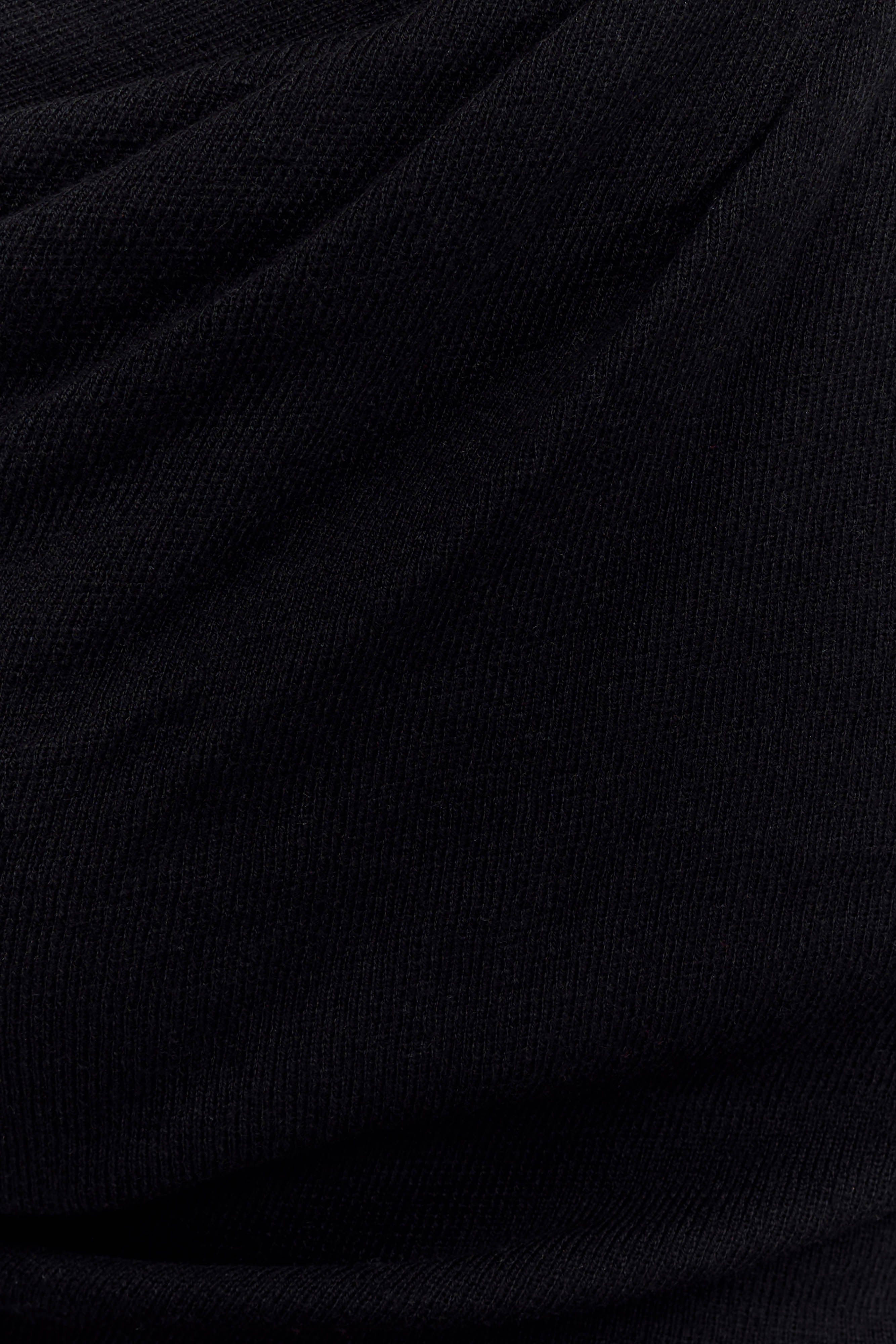 Ciedera Draped Twist Knit Top Black