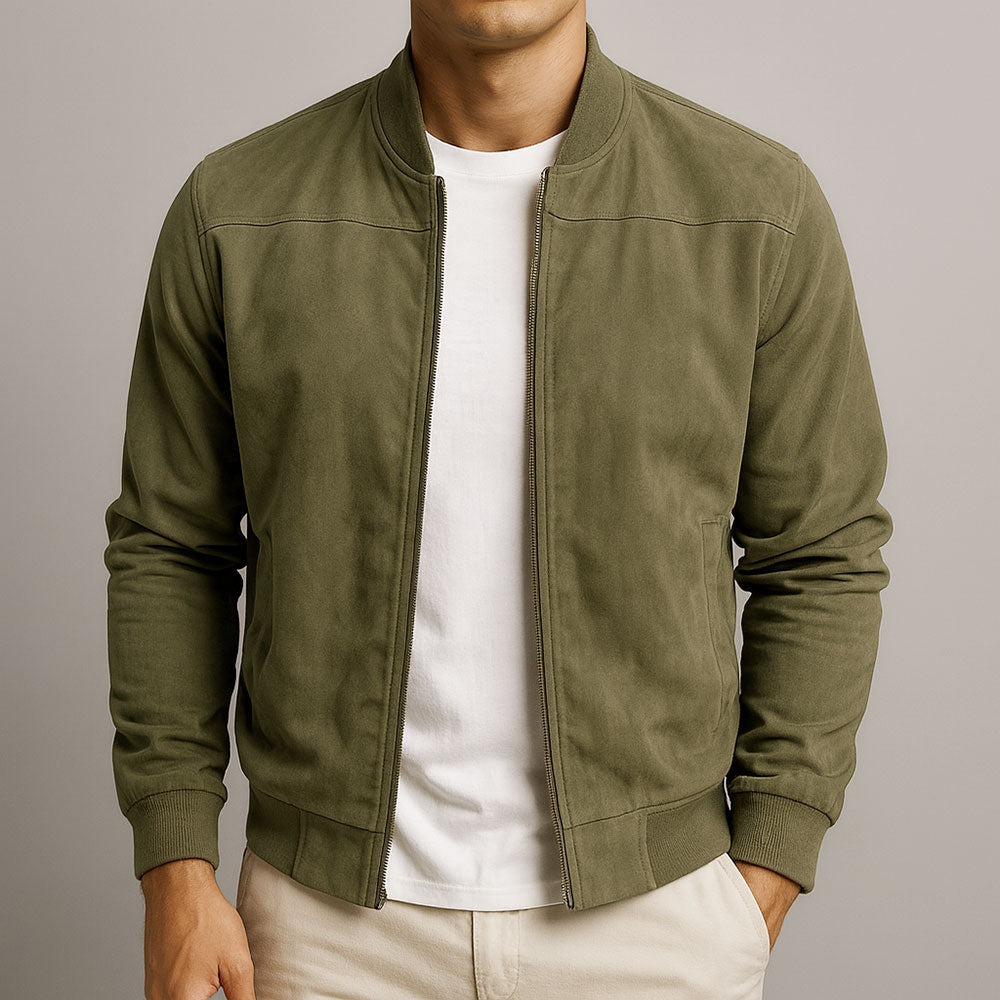 Ciedera Suede Bomber Jacket