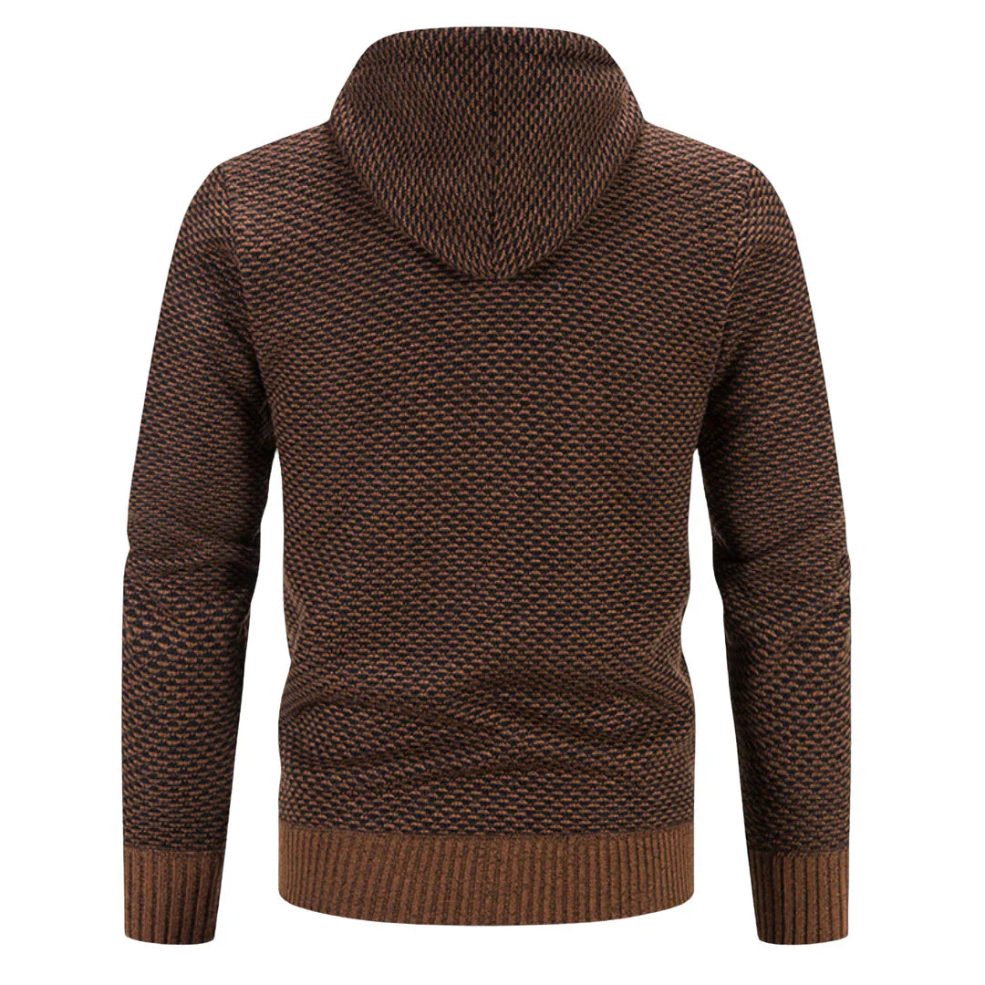Ciedera Textured Knit Zip Hoodie