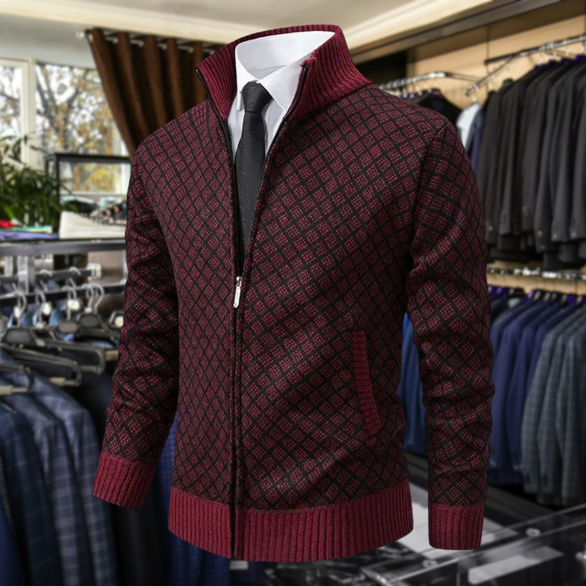Ciedera Knitted Zip Cardigan