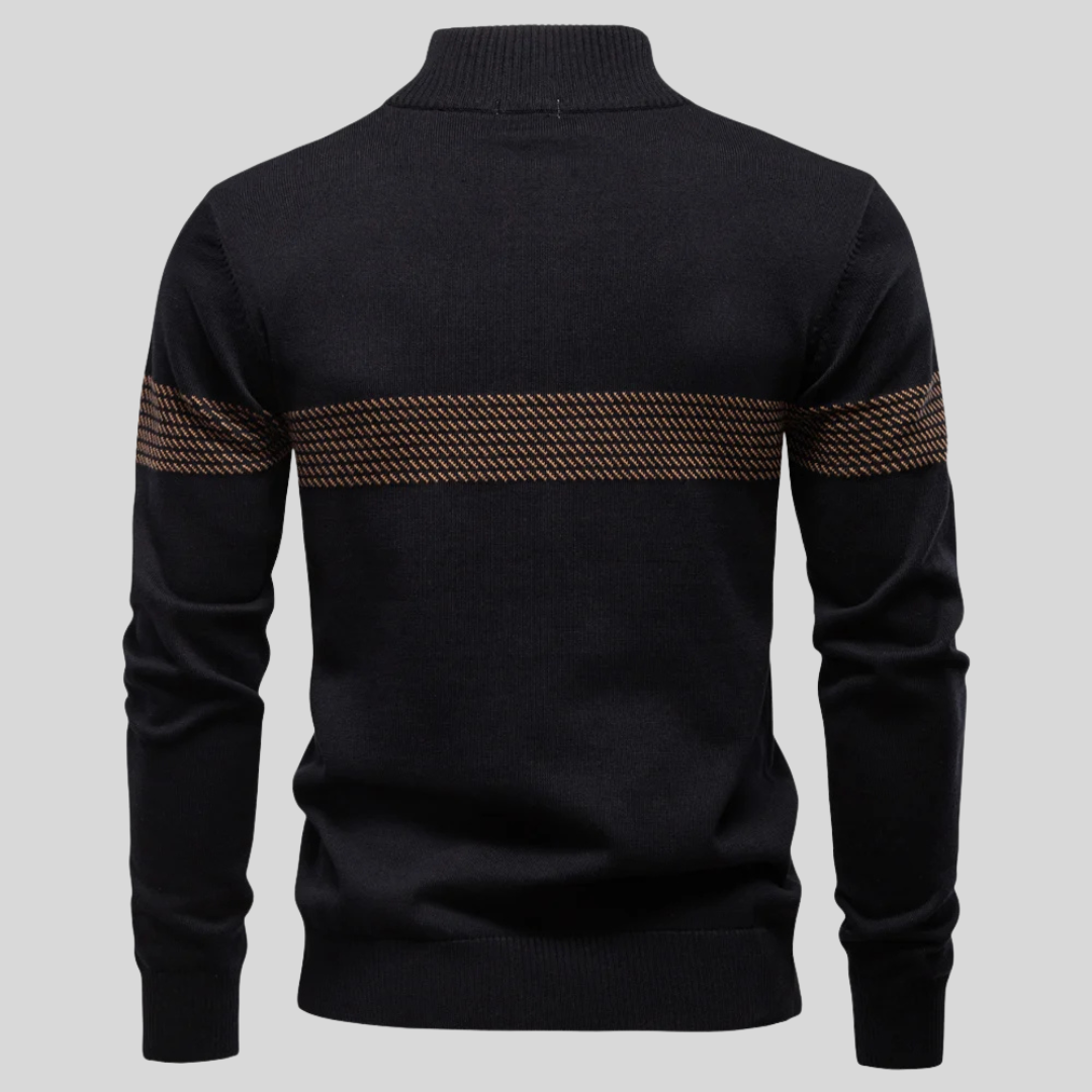 Fabio Quarter Zip Knit Sweater