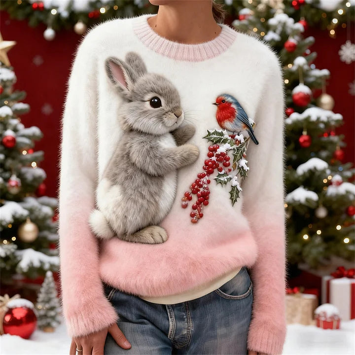 Winter Bunny Knitted Sweater