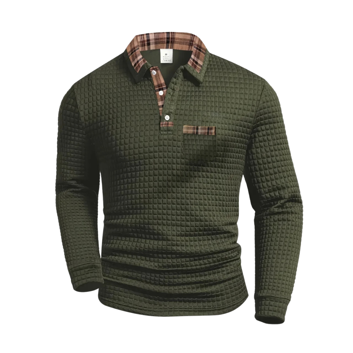 Ciedera Textured Long-Sleeve Polo