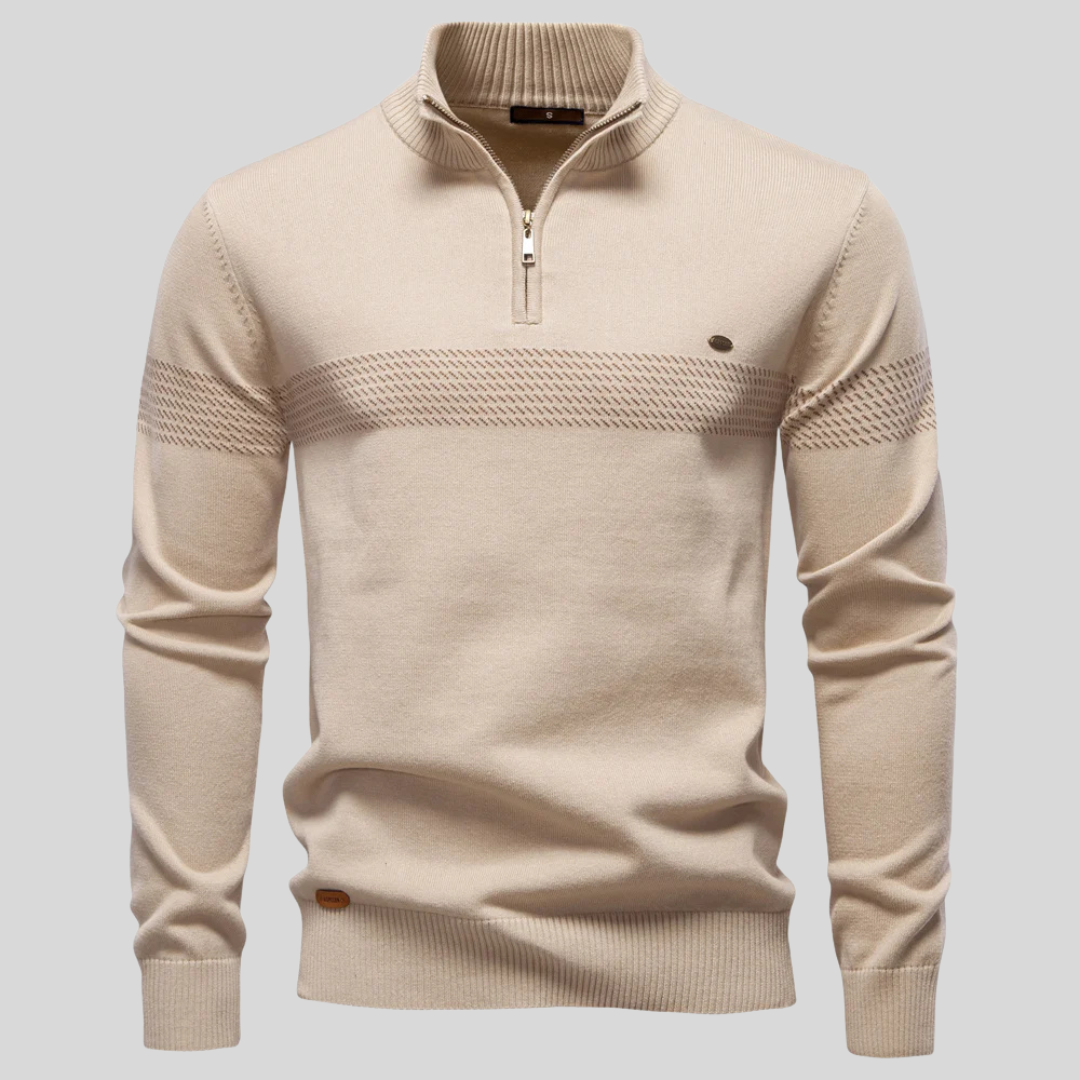 Fabio Quarter Zip Knit Sweater