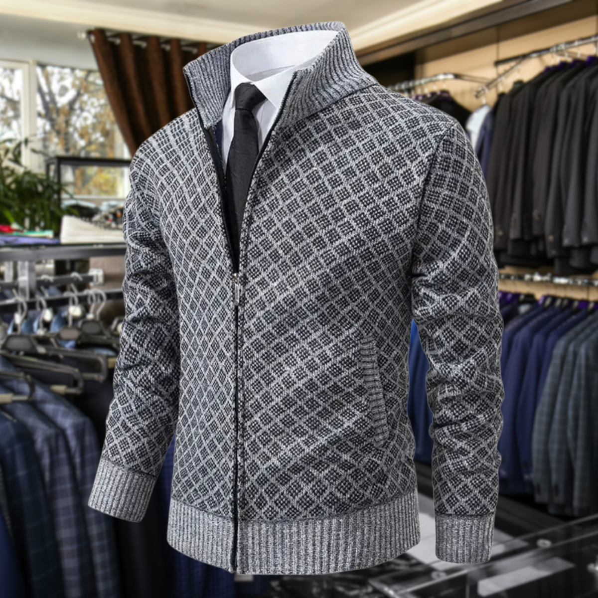Ciedera Knitted Zip Cardigan