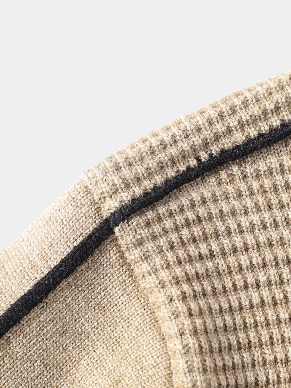 Ciedera Textured Rib-Knit Crewneck Sweater