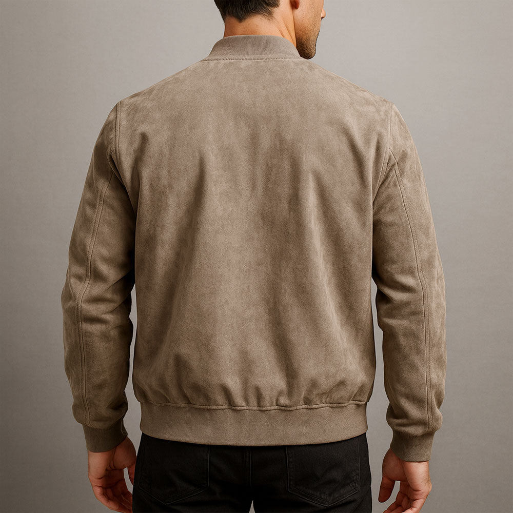 Ciedera Suede Bomber Jacket