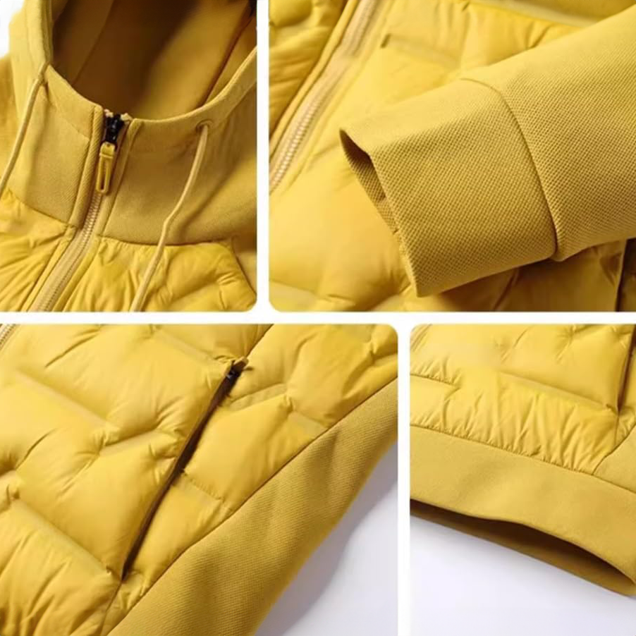 Two-Tone Padded Hooded Jacket