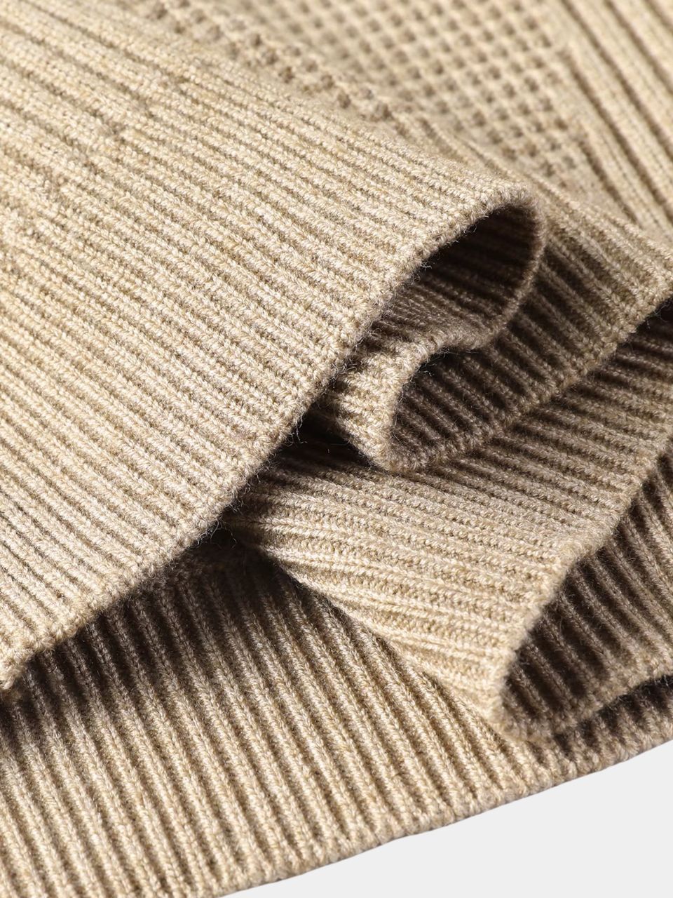 Ciedera Textured Rib-Knit Crewneck Sweater