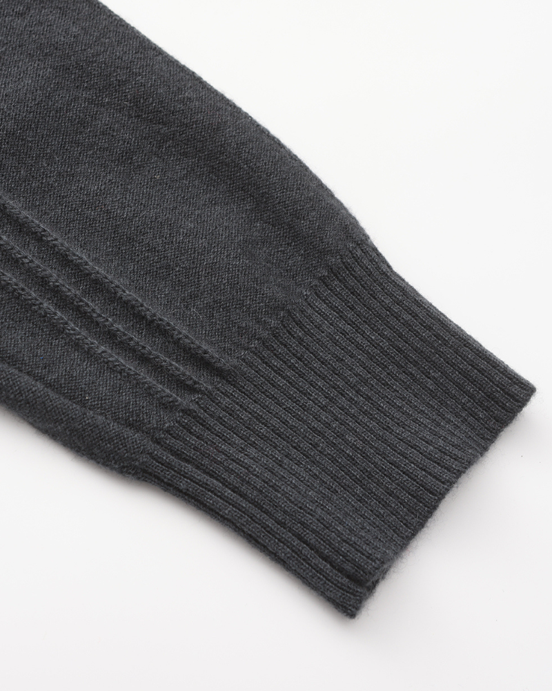 Ciedera Cashmere Ribbed Half Zip Sweater