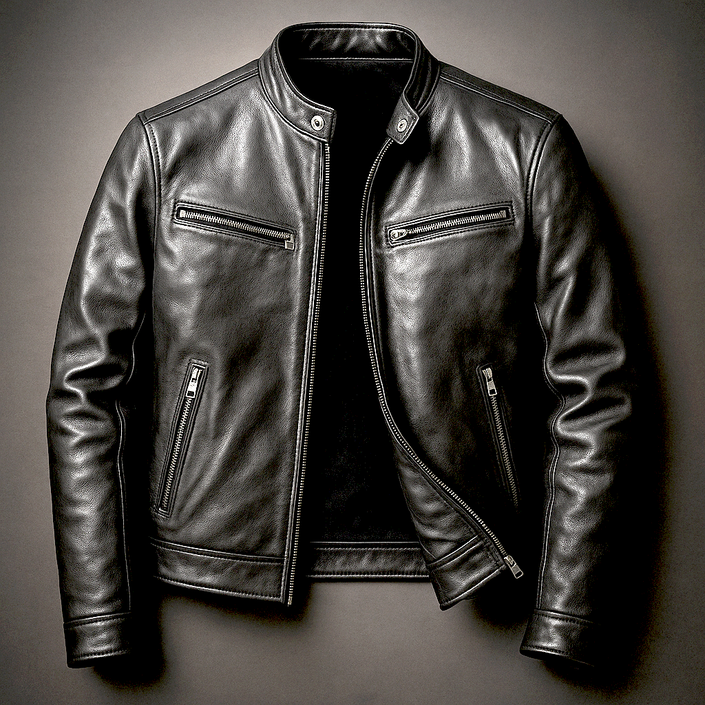 Hudson Classic Leather Biker Jacket