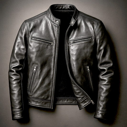 Hudson Classic Leather Biker Jacket
