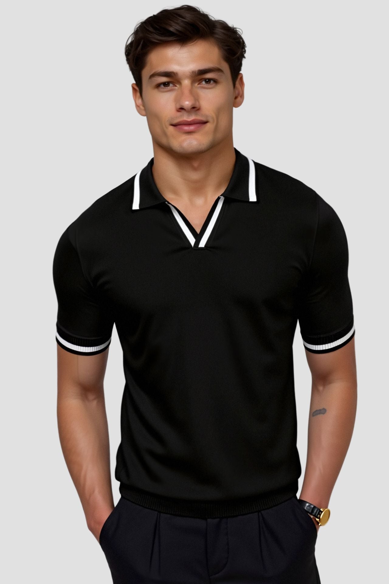 Ciedera Contrast Slim Fitted Polo