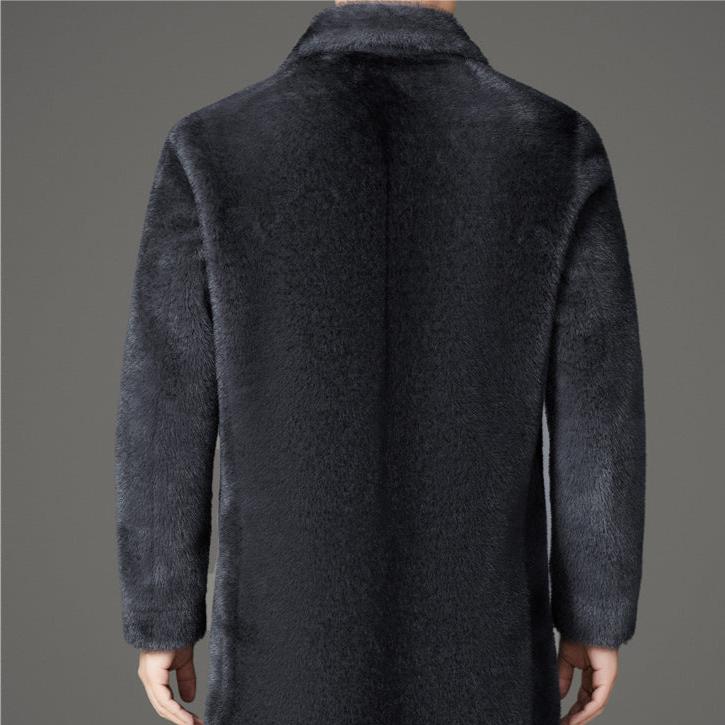 Ciedera Sleek Faux-Fur Overcoat