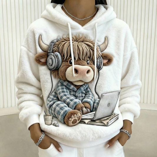 Cozy Highland Cow Hoodie