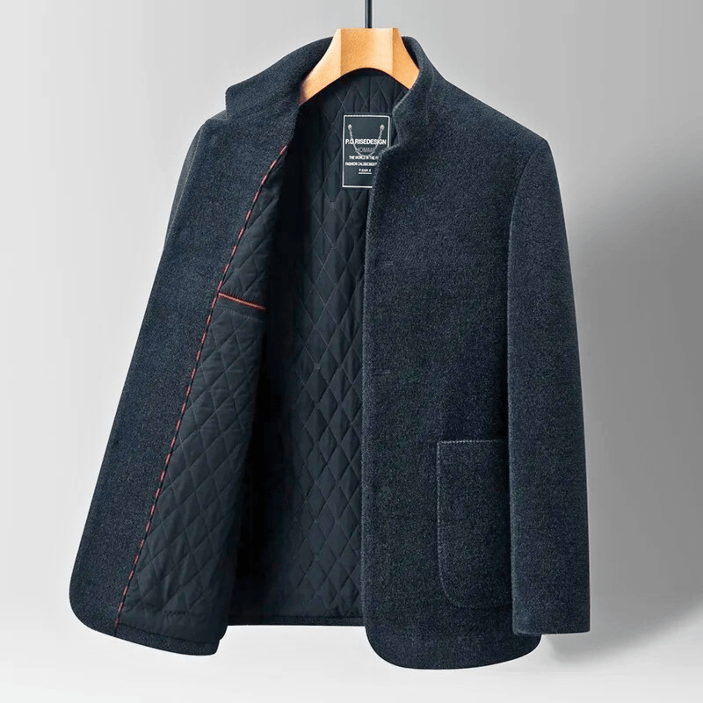 Ciedera Quilted Lined Wool Blend Jacket