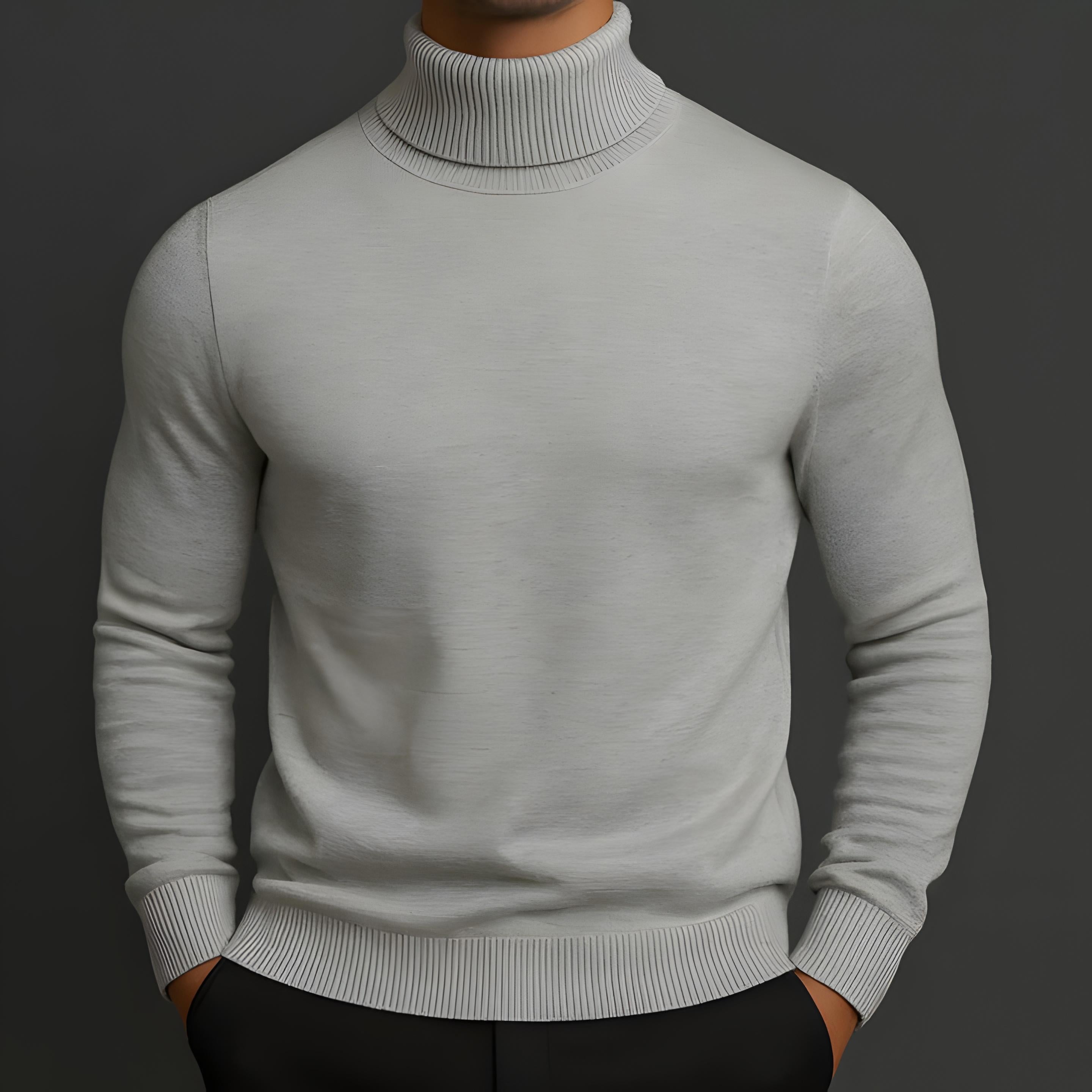 Classic Ribbed Turtleneck Sweater