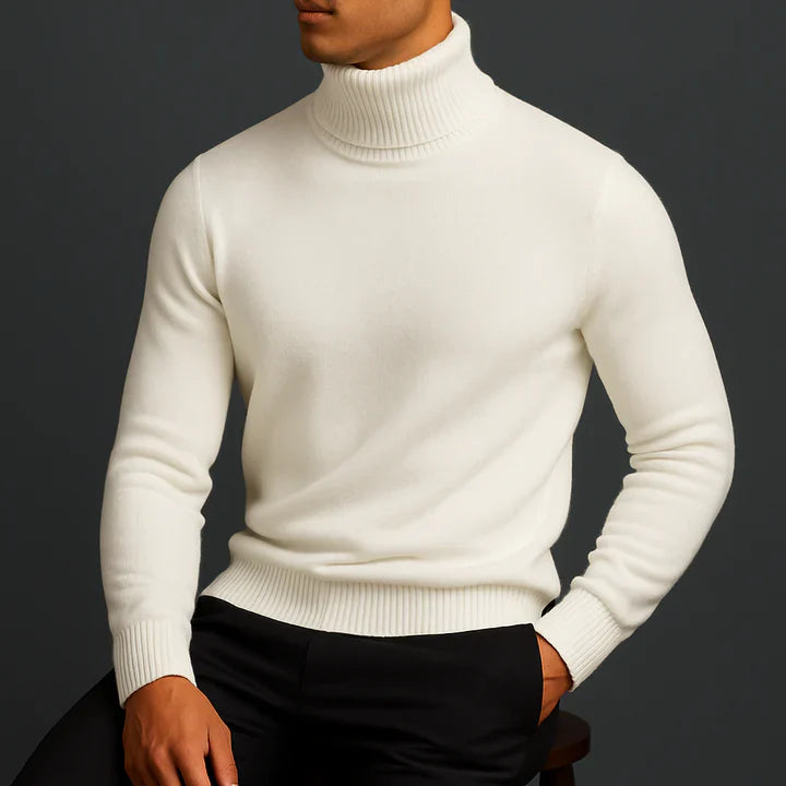 Classic Ribbed Turtleneck Sweater