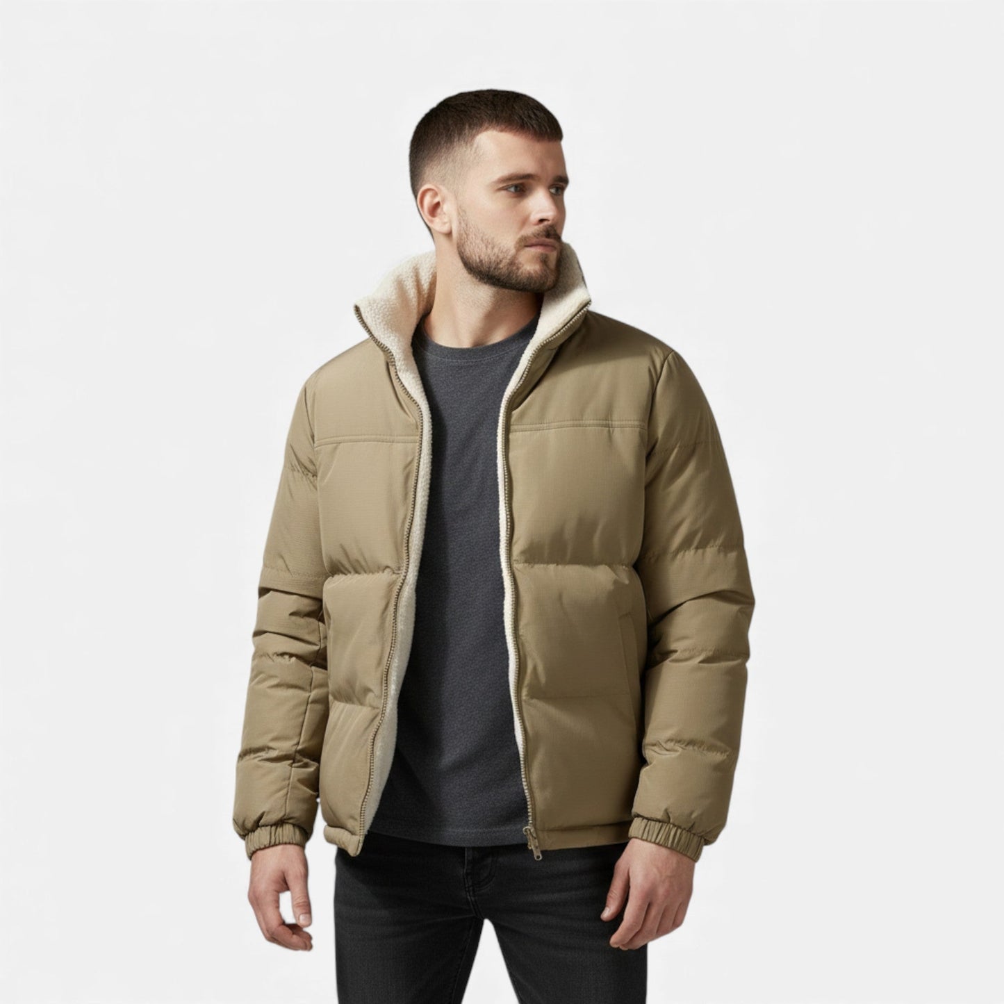 Ciedera Reversible Sherpa-Lined Puffer Jacket