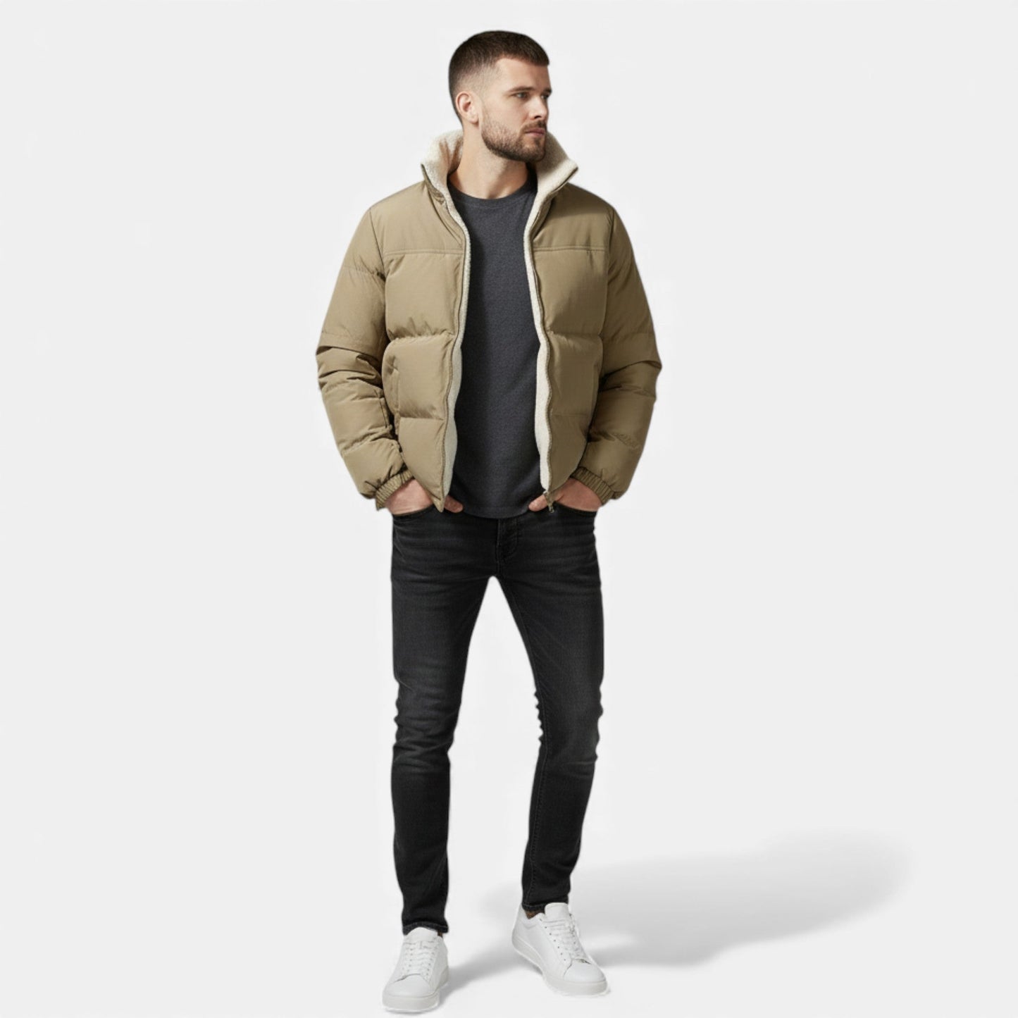 Ciedera Reversible Sherpa-Lined Puffer Jacket