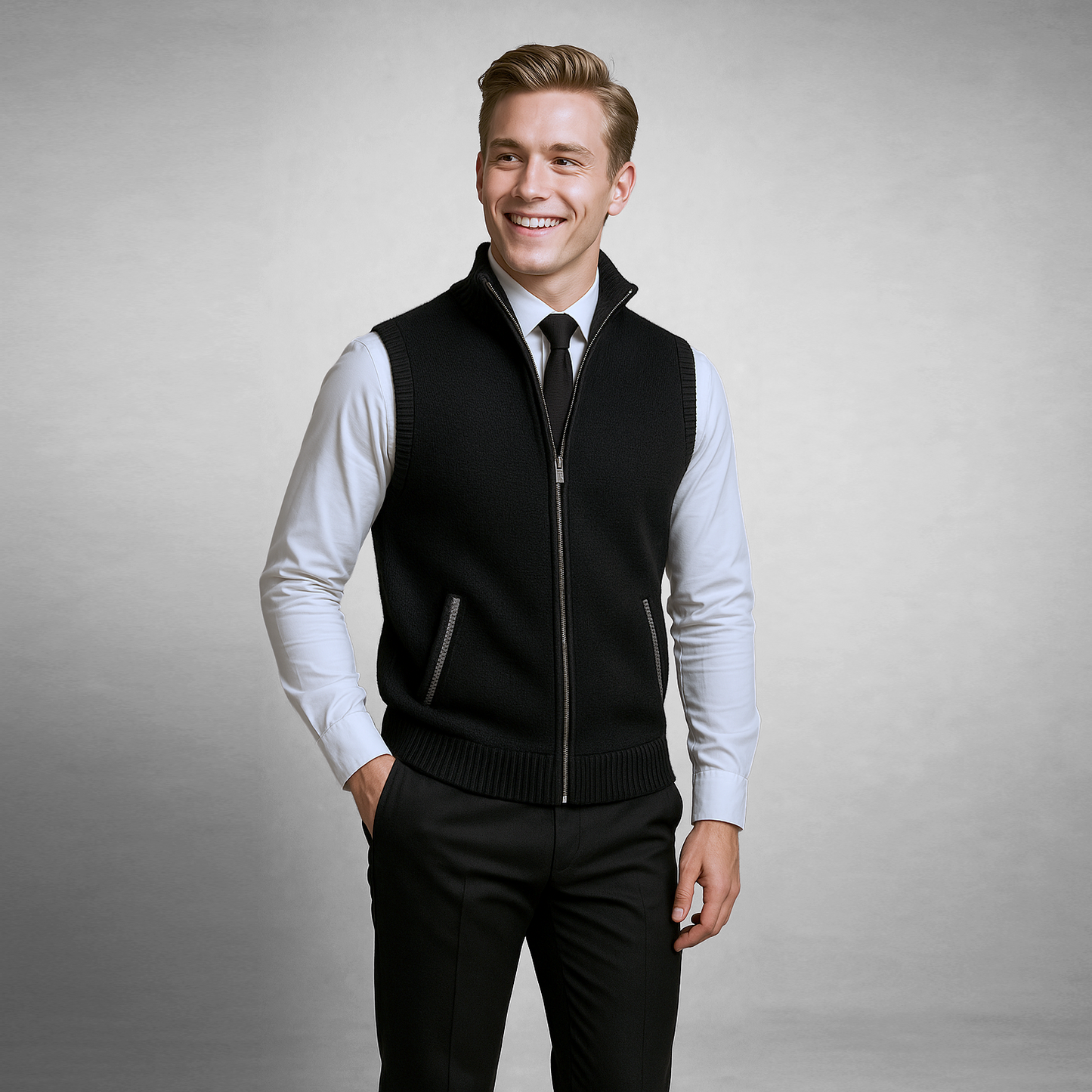 Ciedera Knitted Zip Vest