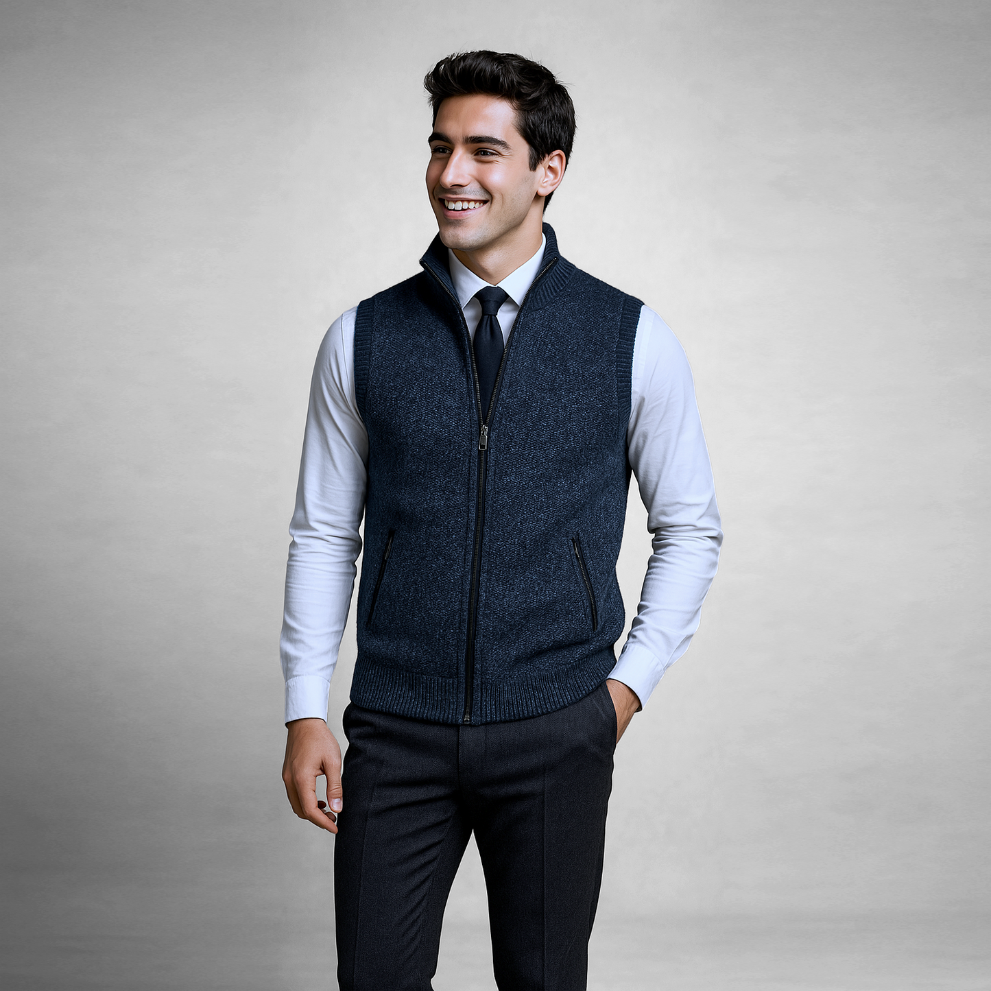Ciedera Knitted Zip Vest