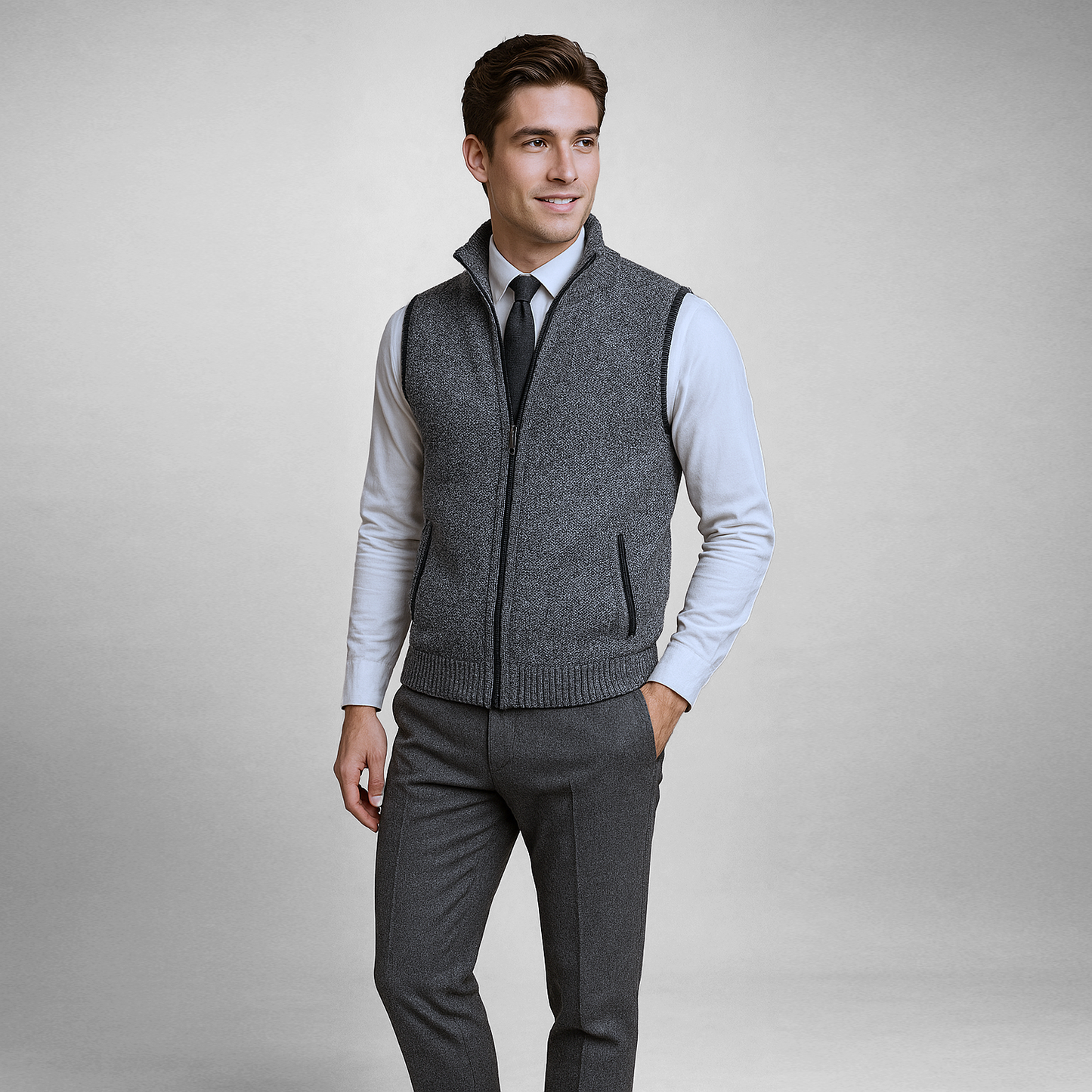 Ciedera Knitted Zip Vest