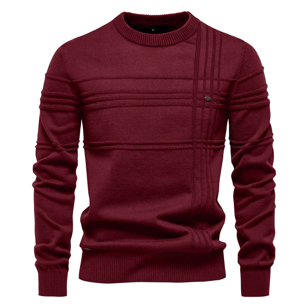 Leandro Elegant Sweater With Checkered Design