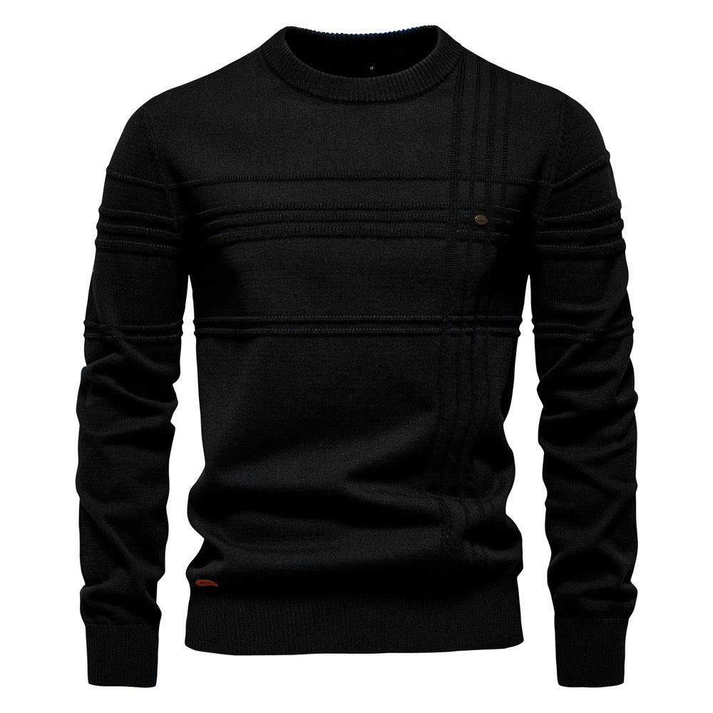 Leandro Elegant Sweater With Checkered Design