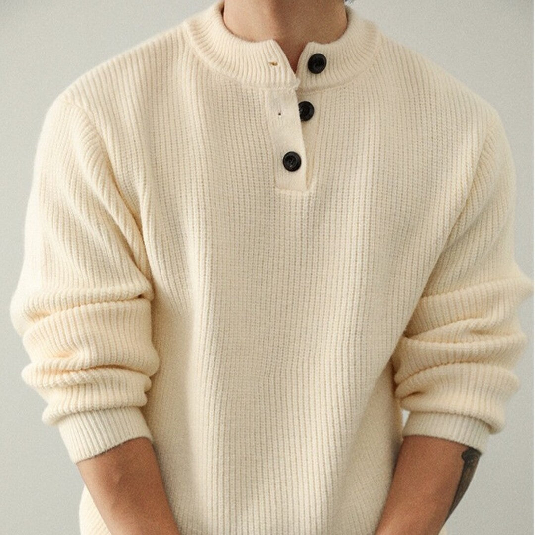 Ravello Ribbed Henley Sweater
