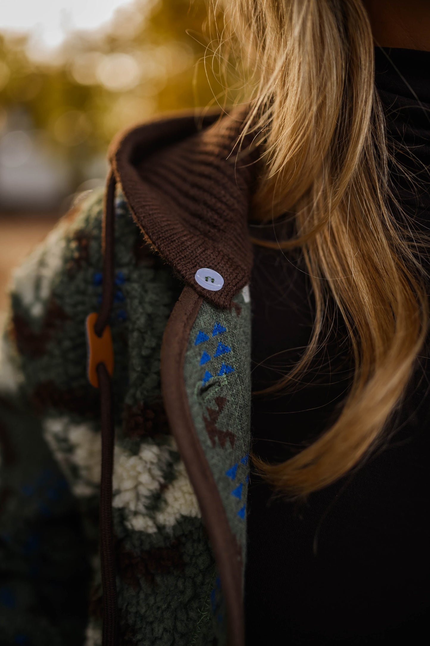 Avery Patterned Fleece Jacket With Detachable Hood