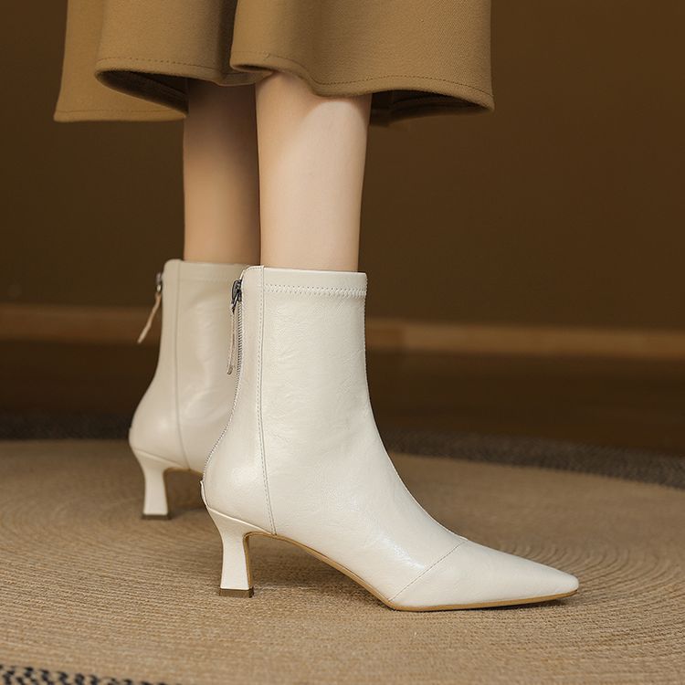 Orella Leather Ankle Heels